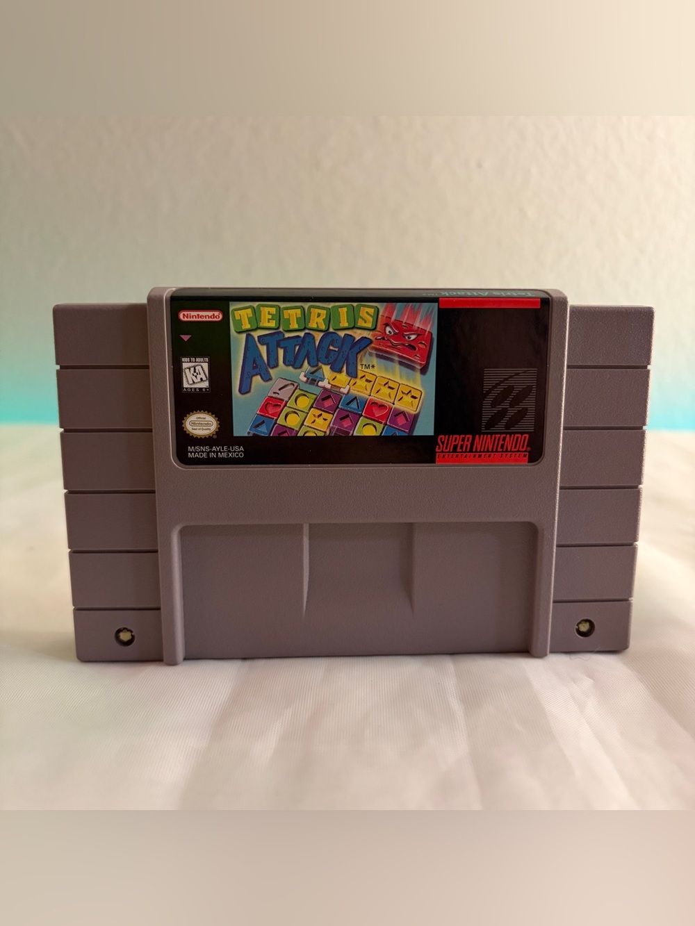 Tetris Attack Super Nintendo Entertainment System SNES 1996 Cartridge Only Works